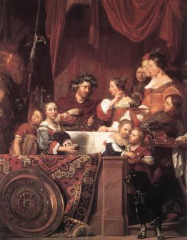 Jan De Bray : The de Bray Family, The Banquet of Antony and Cleopatra